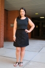 Taylor Biscarr, Sophomore- The Classic All Black"My style is chill and chic. I thrift a lot."Skirt- H&M.