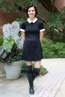 Serafina Donahue, Senior - Edgy Schoolgirl"I would describe my style like a lesbian in a movie with a lot of stereotypes."Dress- gift from parents.  Boots from Amazon.