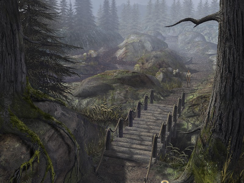Walker progresses through the story in this screenshot taken from Syberia during gameplay.